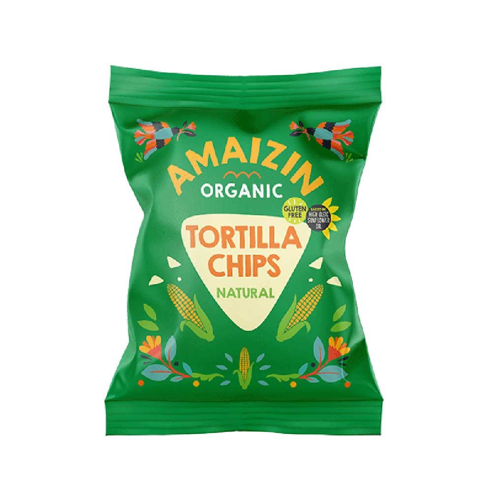 Organic Natural Corn Chips (small) Amaizin 75g Organic Natural Corn Chips (small) Amaizin 75g