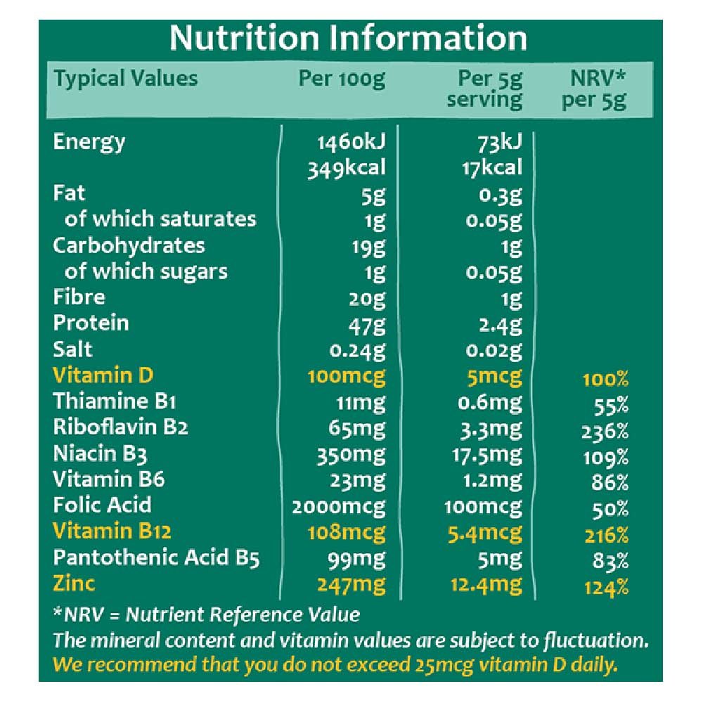 Engevita Yeast Flakes with Vitamin D, Super B12 Marigold 100 Engevita Yeast Flakes with Vitamin D, Super B12 Marigold 100