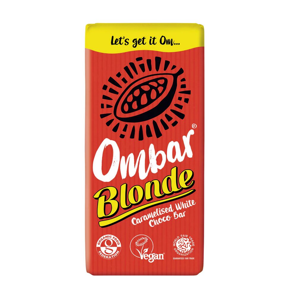 Organic Blonde caramelised white choco bar Ombar 70g Organic Blonde caramelised white choco bar Ombar 70g