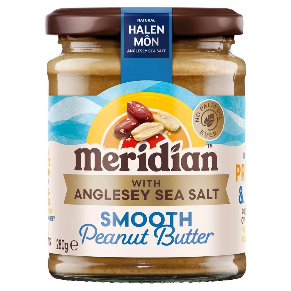 Peanut Butter Smooth with Anglesey Sea Salt Meridian 6x280g Peanut Butter Smooth with Anglesey Sea Salt Meridian 6x280g