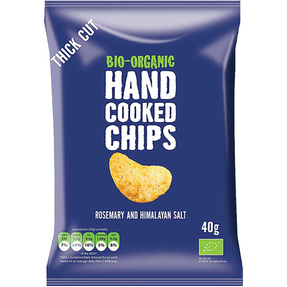 Organic Rosemary & Himalaya Salt Hand Cooked Crisps Trafo 40 Organic Rosemary & Himalaya Salt Hand Cooked Crisps Trafo 40
