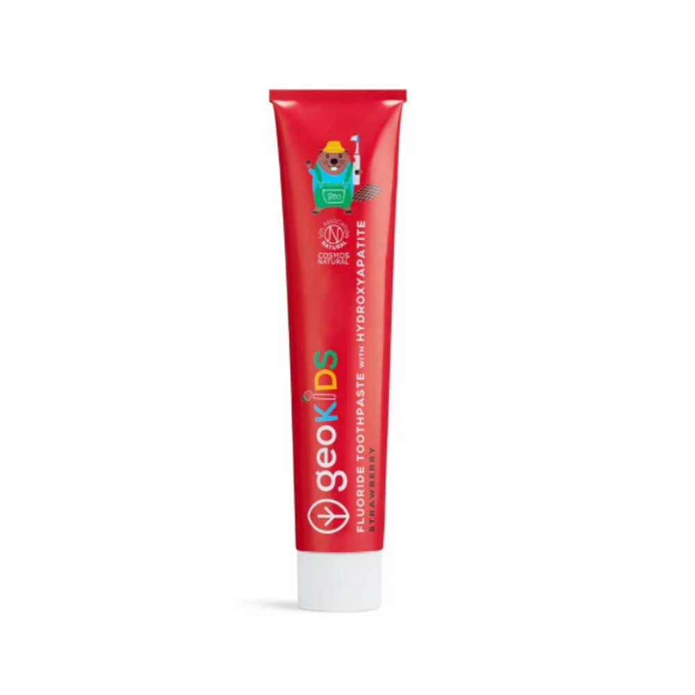 Geokids Fluoride Toothpaste - Strawberry - tube Georganics 7