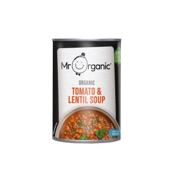 Organic Tomato & Lentil Soup Mr Organic 400g Organic Tomato & Lentil Soup Mr Organic 400g