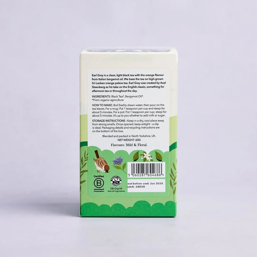 Organic Earl Grey Steenbergs 4x60g Organic Earl Grey Steenbergs 4x60g
