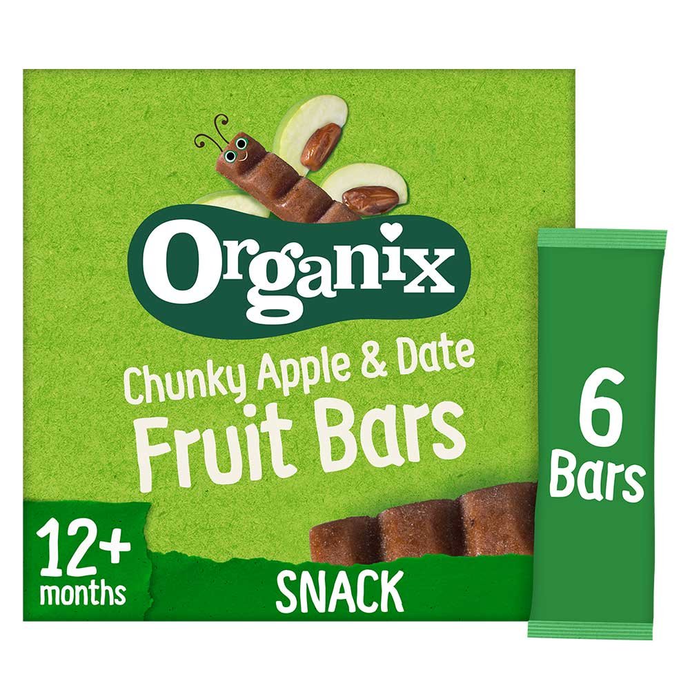Organic Chunky Apple & Date Fruit Bars Organix 6x17g Organic Chunky Apple & Date Fruit Bars Organix 6x17g