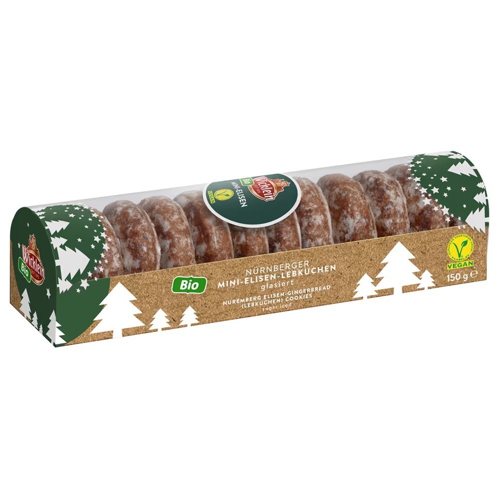 Organic Sugar Glazed Mini-Elisen Lebkuchen Wicklein 20x150g