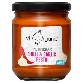 Organic Chilli & Garlic Pesto Mr Organic 6x190g Organic Chilli & Garlic Pesto Mr Organic 6x190g