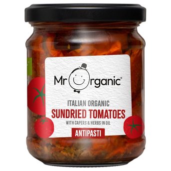 Organic Sundried Tomatoes & Capers Antipasti Mr Organic 5x190g Organic Sundried Tomatoes & Capers Antipasti Mr Organic 5x190g
