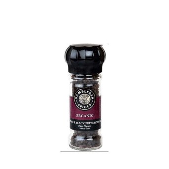 Organic Peppercorns Black - in grinder Hambleden 40g Organic Peppercorns Black - in grinder Hambleden 40g