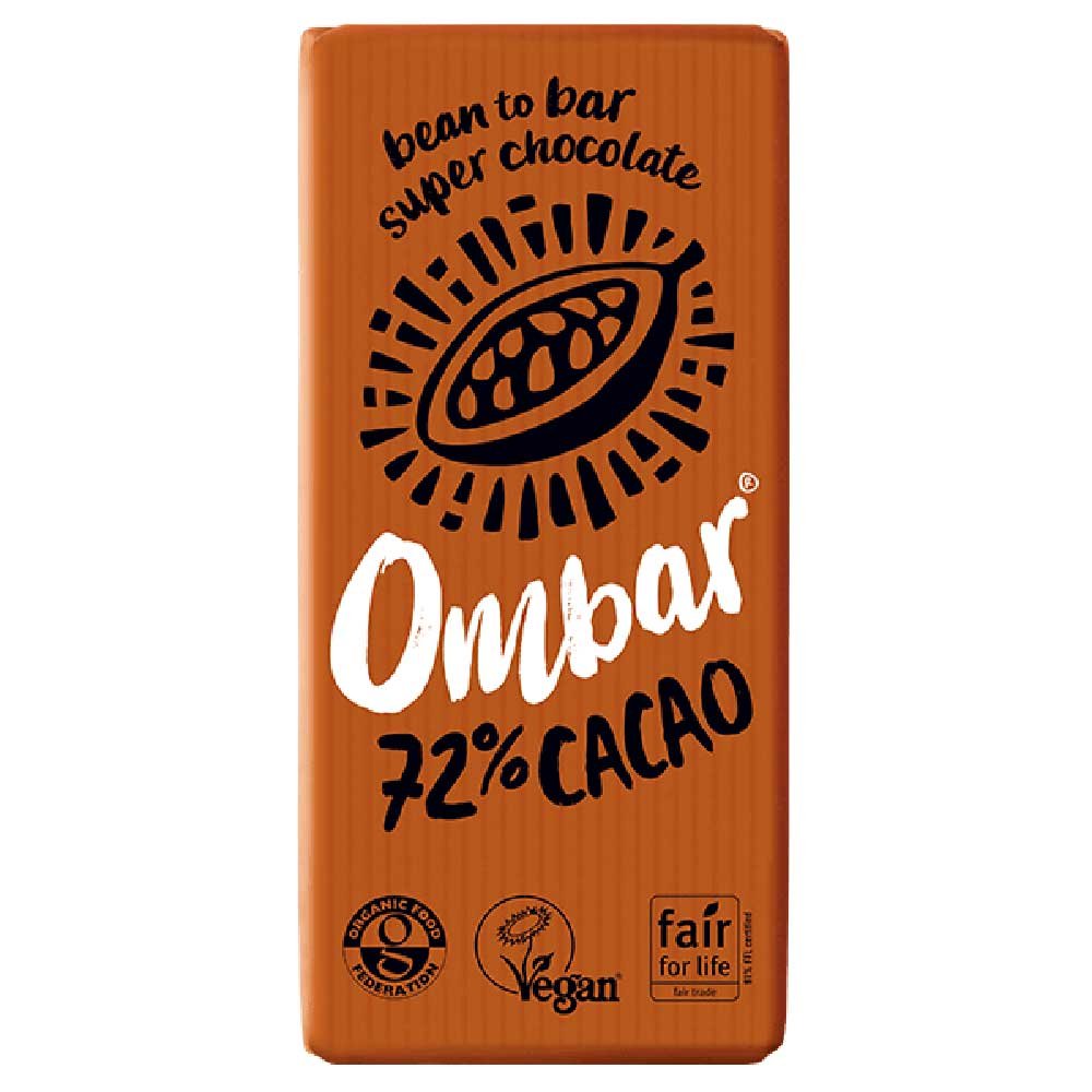 Organic Dark 72% Chocolate - large Ombar 70g Organic Dark 72% Chocolate - large Ombar 70g