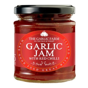 Garlic Jam with Red Chilli The Garlic Farm 6x220g