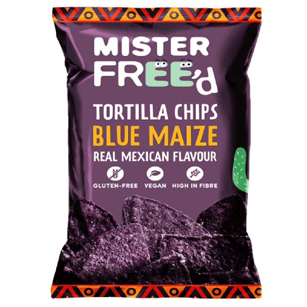 Tortilla Chips Blue Maize Mr Free'd 135g Tortilla Chips Blue Maize Mr Free'd 135g