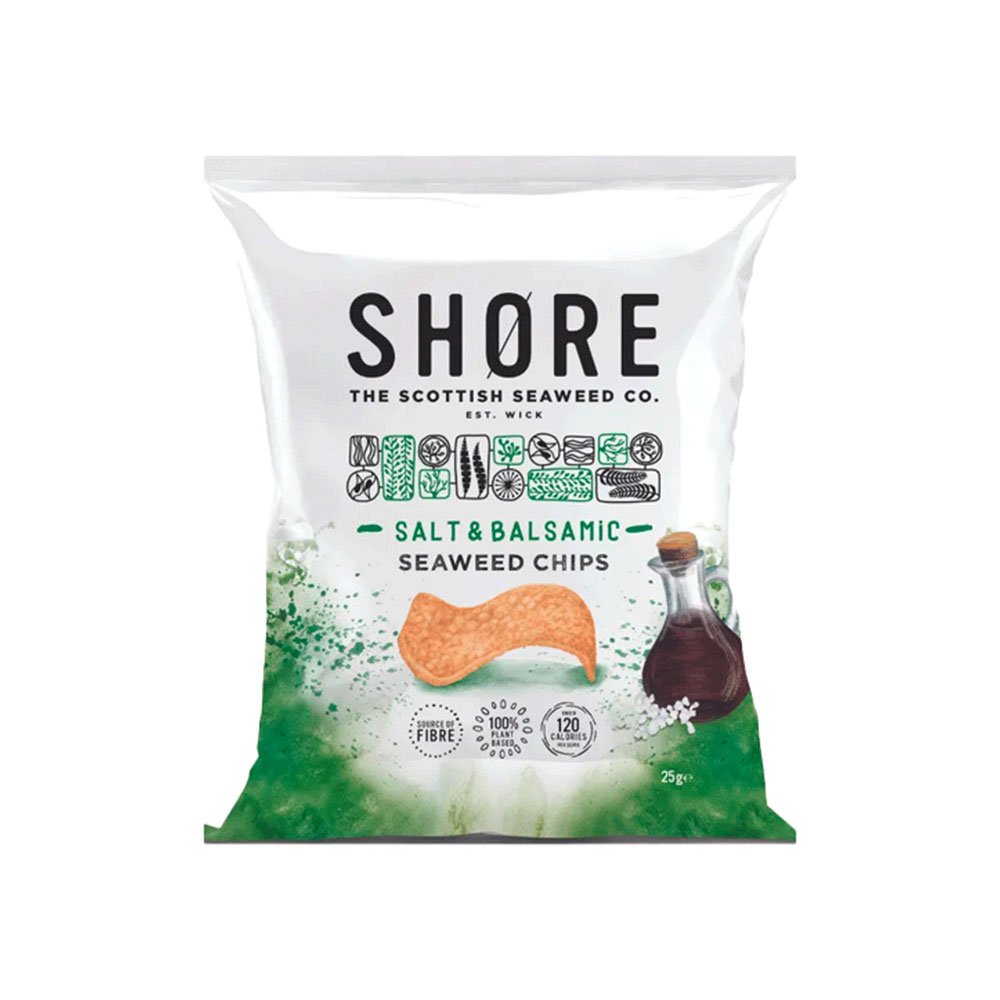 Salt & Balsamic Seaweed Chips Shore 25g Salt & Balsamic Seaweed Chips Shore 25g