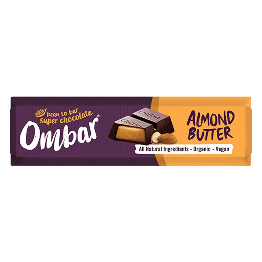 Organic Almond Butter Filled Chocolate bar Ombar 42g Organic Almond Butter Filled Chocolate bar Ombar 42g