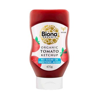 Organic Squeezy No Added Sugar Tomato Ketchup Biona 470g Organic Squeezy No Added Sugar Tomato Ketchup Biona 470g