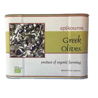 Organic Green 'Konservolea' Pitted Olives - unpasteurised Epikouros 3kg