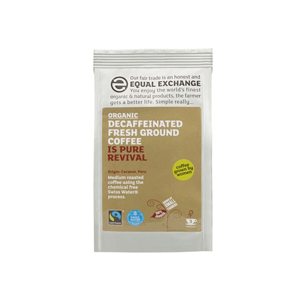 Organic Decaf Medium Roast Ground Coffee - 3 Equal Exchange 