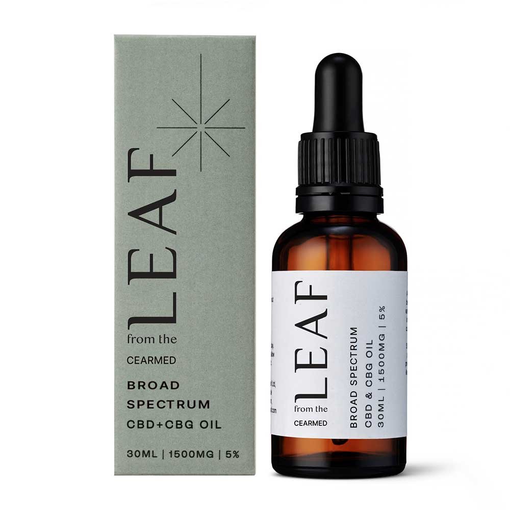 Broad Spectrum CBD & CBG Oil - 1500mg From the Leaf 30ml
