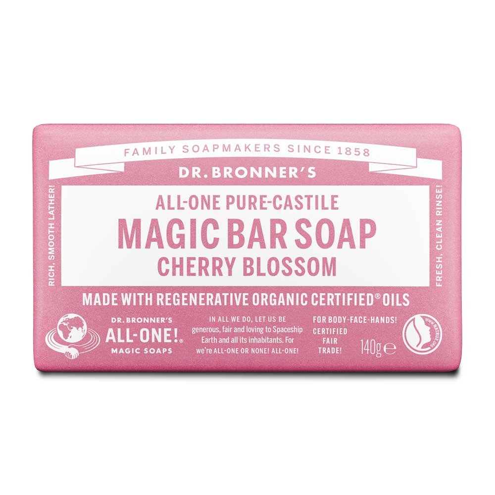 Organic Cherry Blossom Soap Bar Dr. Bronner 12x140g Organic Cherry Blossom Soap Bar Dr. Bronner 12x140g