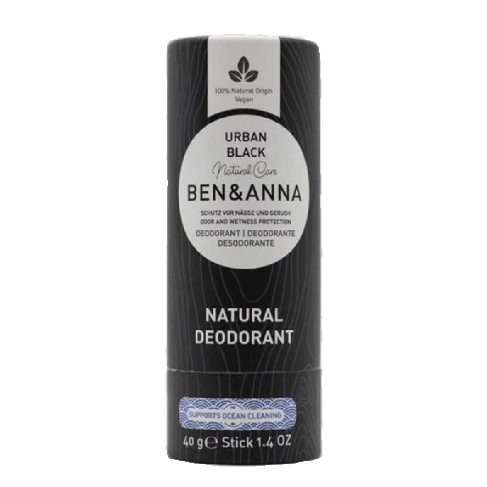 Organic Urban Black Deodorant - paper tube Ben & Anna 40g