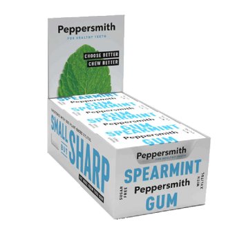 Spearmint Dental Chewing Gum Pocket Pack (10 gums) Peppersmith 15g