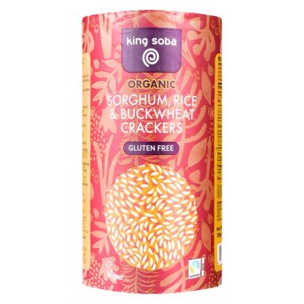 Organic Sorghum, Rice & Buckwheat Crackers King Soba 120g