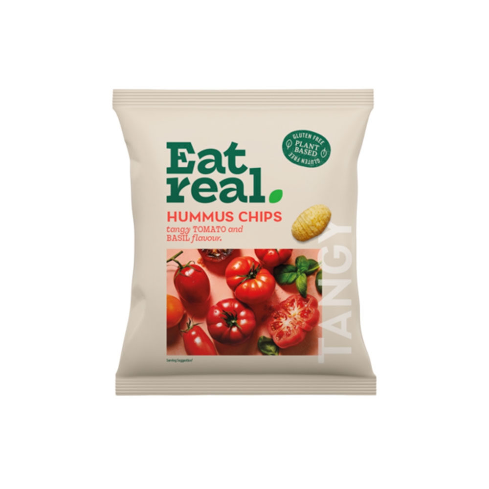 Tomato & Basil Hummus Chips Eat Real 45g