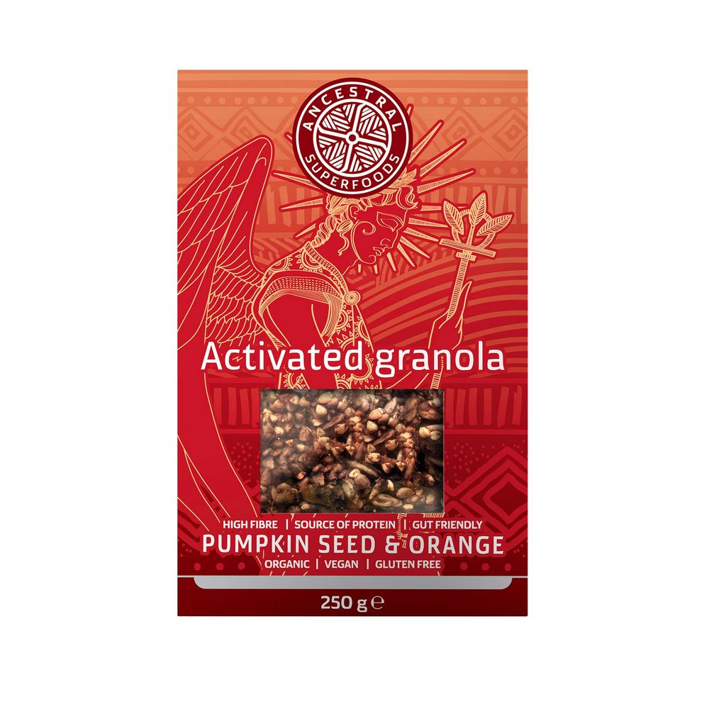 Organic Activated Granola Pumpkin Seed & Orange Ancestral Superfoods 6x250g Organic Activated Granola Pumpkin Seed & Orange Ancestral Superfoods 6x250g
