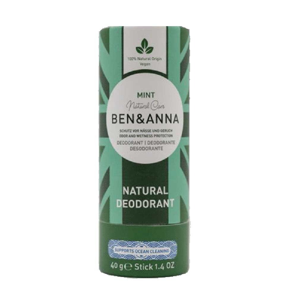 Organic Mint Deodorant - paper tube Ben & Anna 40g Organic Mint Deodorant - paper tube Ben & Anna 40g