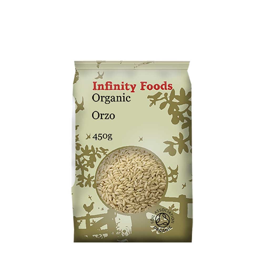 Organic Orzo - rice shape from durum wheat - white : Infinity Foods ...