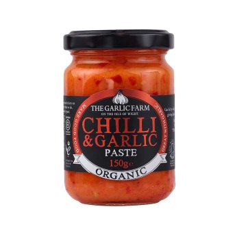Organic Chilli and Garlic Paste The Garlic Farm 6x150g Organic Chilli and Garlic Paste The Garlic Farm 6x150g