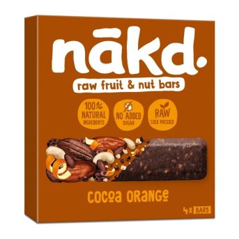Multipack Cocoa Orange Raw Wholefood Bar Nakd 12x4x35g