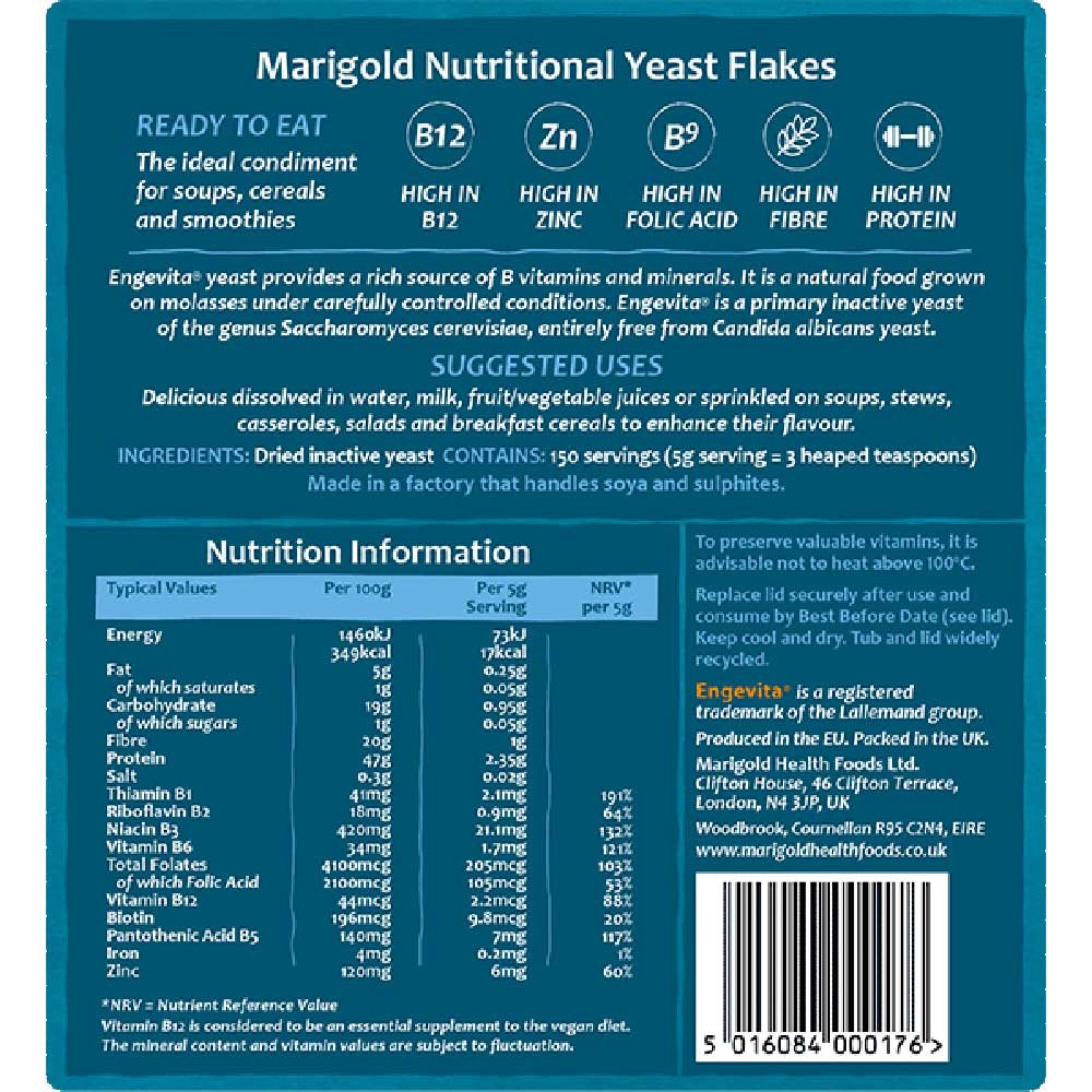 Engevita Yeast Flakes with B12 - 650g Marigold 650g