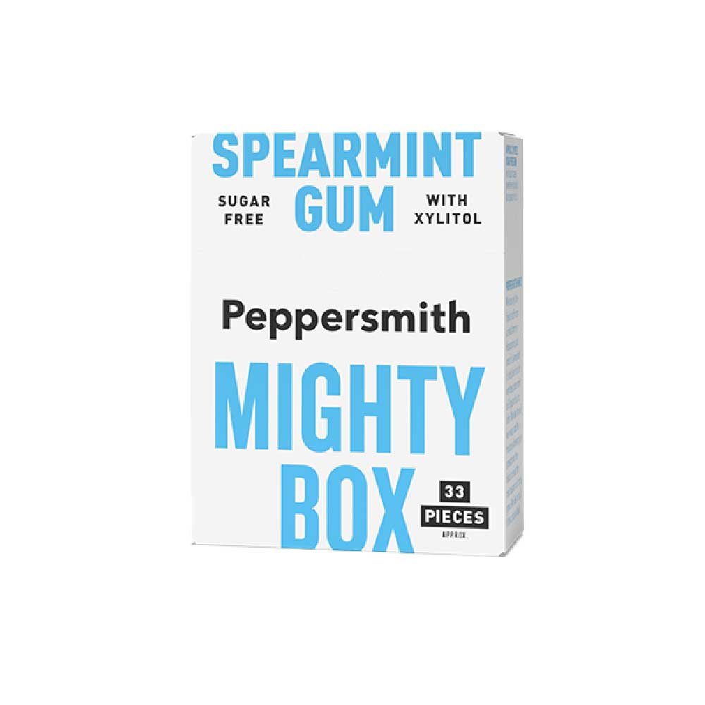 Pouch Spearmint Dental Chewing Gum - 33 gums Peppersmith 50g Pouch Spearmint Dental Chewing Gum - 33 gums Peppersmith 50g