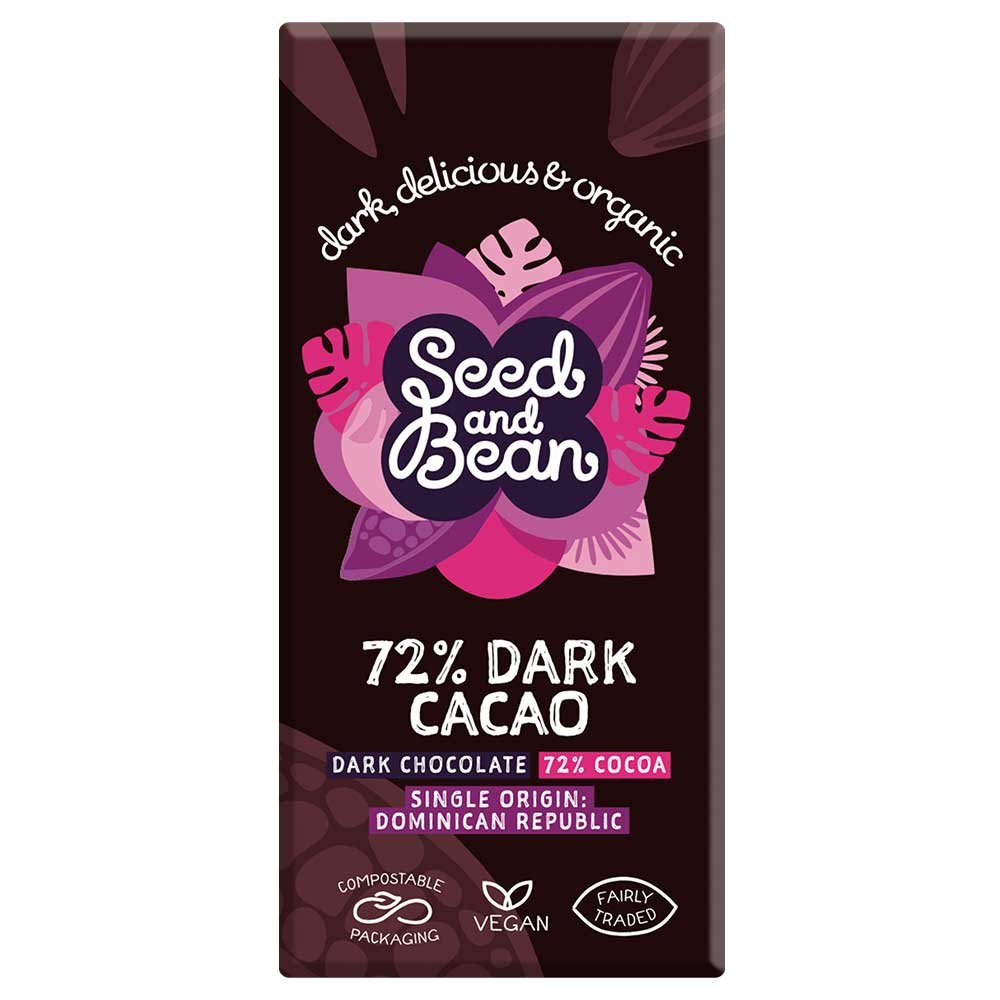 Organic Dominican Extra Dark Chocolate Bar - 72% Seed & Bean Organic Dominican Extra Dark Chocolate Bar - 72% Seed & Bean