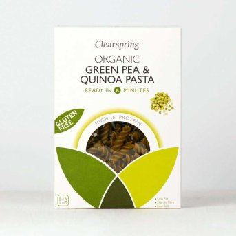 Organic Green Pea & Quinoa Fusilli Clearspring 250g