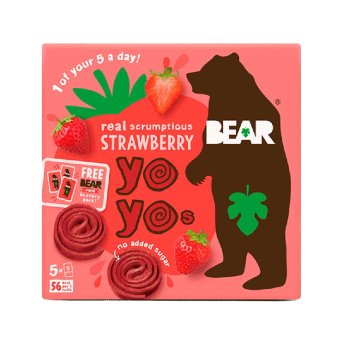 Multipack Strawberry Yoyo Fruit Rolls Bear 5x20g Multipack Strawberry Yoyo Fruit Rolls Bear 5x20g