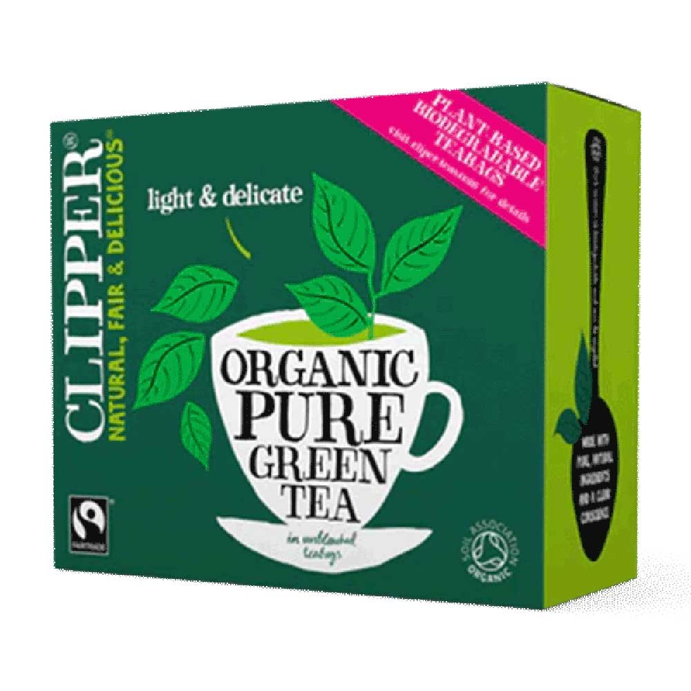 Organic Green Fairtrade Teabags - 80's Clipper 80bgs