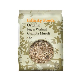 Organic Fig & Walnut Granola Muesli Infinity Foods 1kg Organic Fig & Walnut Granola Muesli Infinity Foods 1kg