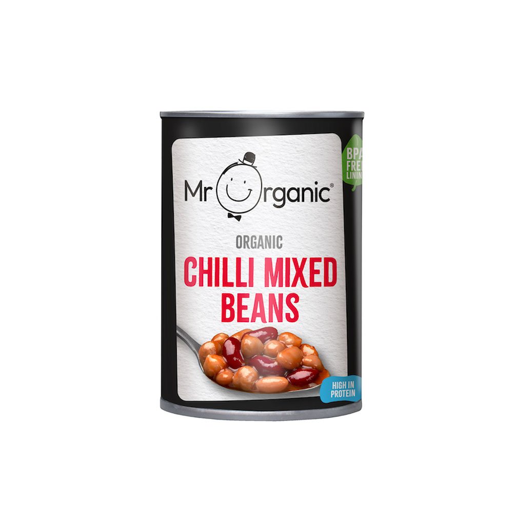 Organic Chilli Mixed Beans Mr Organic 400g Organic Chilli Mixed Beans Mr Organic 400g
