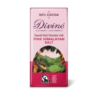 Dark Chocolate with Himalayan Salt Divine 15x90g Dark Chocolate with Himalayan Salt Divine 15x90g