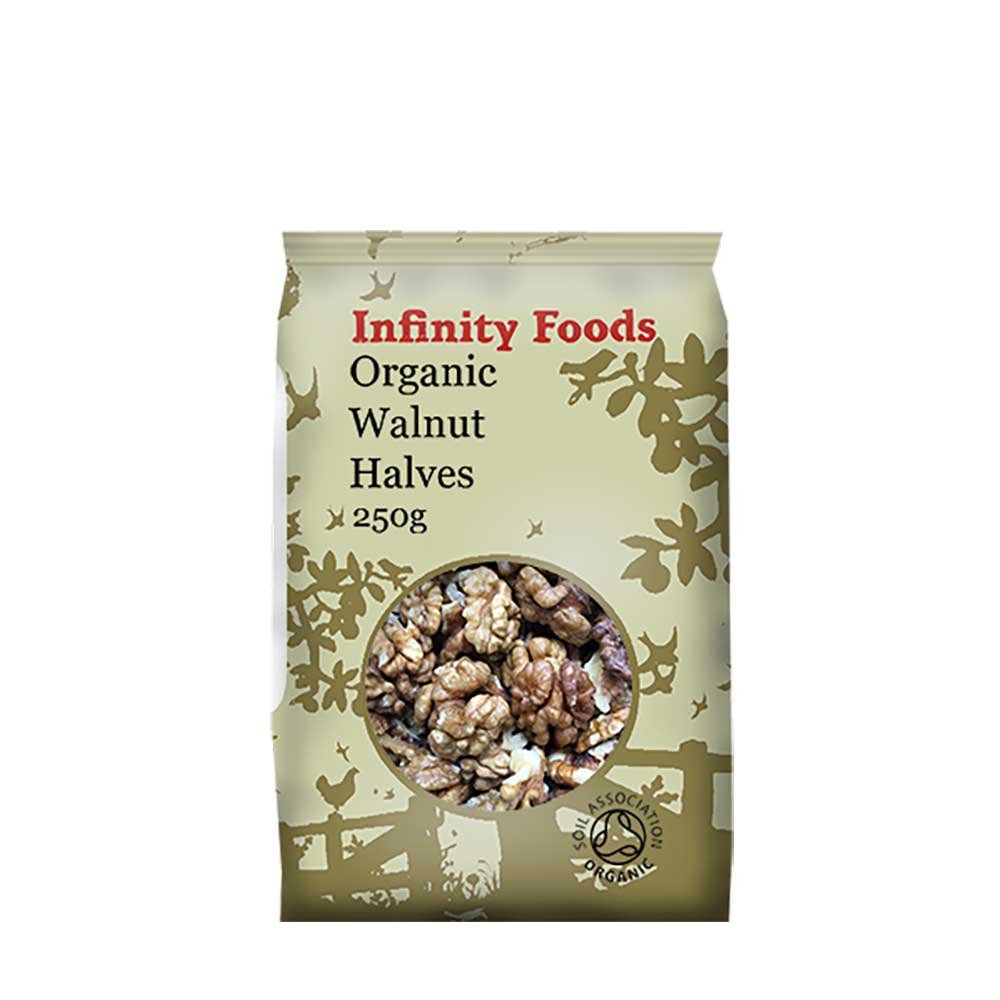 Organic Walnut Halves - Light Infinity Foods 250g Organic Walnut Halves - Light Infinity Foods 250g