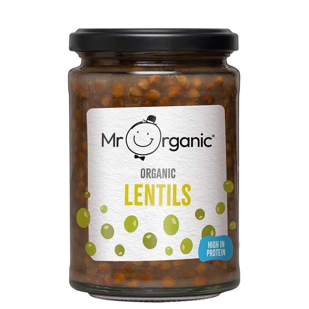 Organic Lentils - jar Mr Organic 350g