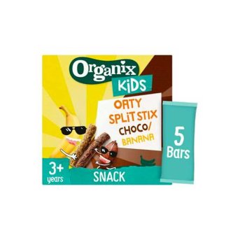 Organic Oaty Split Stix - choco banana bars Organix 5x23g Organic Oaty Split Stix - choco banana bars Organix 5x23g