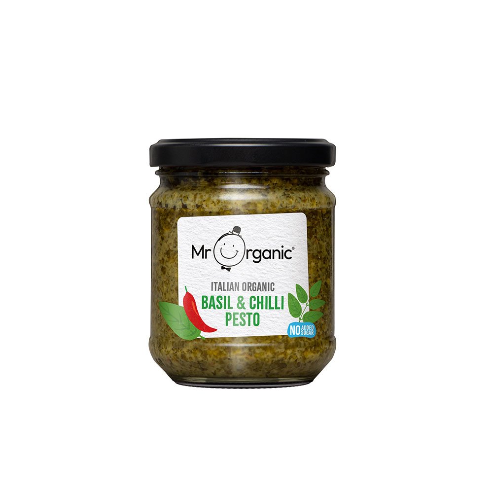 Organic Basil & Chilli Pesto - no added sugar Mr Organic 190g