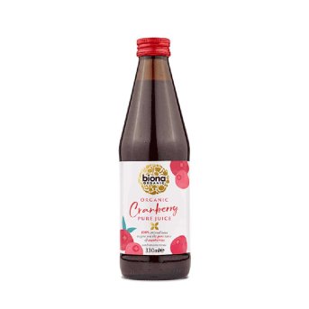 Organic Cranberry Juice - 100% - small Biona 330ml