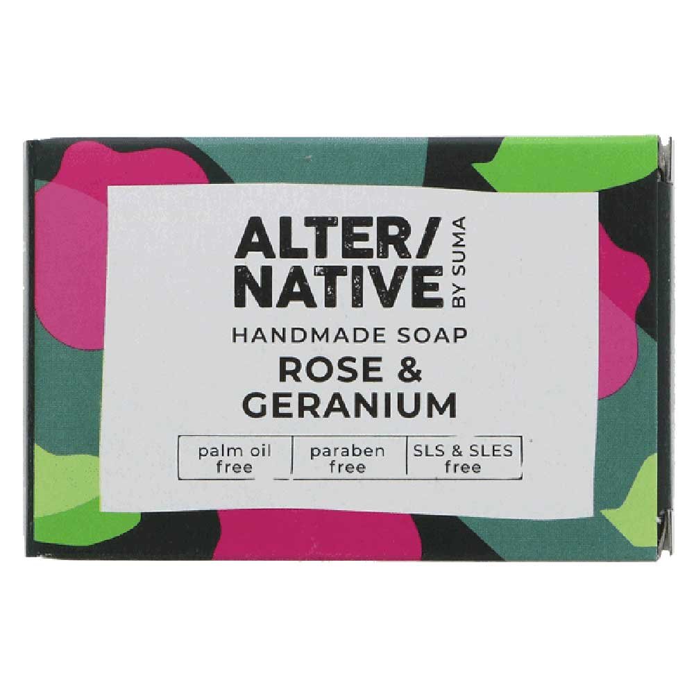 Rose & Geranium - boxed soap Alter-Native by Suma 95g Rose & Geranium - boxed soap Alter-Native by Suma 95g