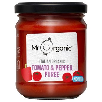 Organic Tomato & Pepper Purée Mr Organic 6x200g Organic Tomato & Pepper Purée Mr Organic 6x200g