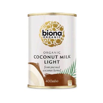 Organic Light 9% fat Coconut Milk Biona 400ml Organic Light 9% fat Coconut Milk Biona 400ml
