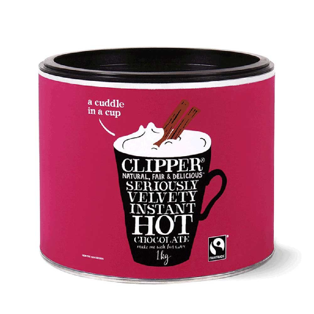 Instant Hot Chocolate - tub Clipper 1kg Instant Hot Chocolate - tub Clipper 1kg